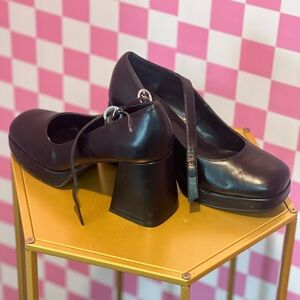 Steve Madden Black Platform Mary Jane Shoes